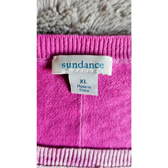 Sundance Ribbed Hem Sweater Short Sleeve, 100% Cotton, Split Hem, Womens Sz XL - Picture 3 of 7